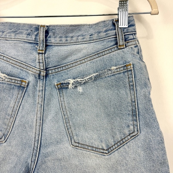 Abercrombie & Fitch Sz 0/25 DISTRESSED HIGH RISE 4" DENIM SHORTS RAW HEM COASTAL - Picture 6 of 14